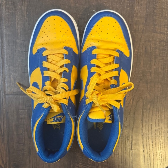 Nike Blue and Yellow Dunks Low-Top Sneakers - Picture 2 of 8